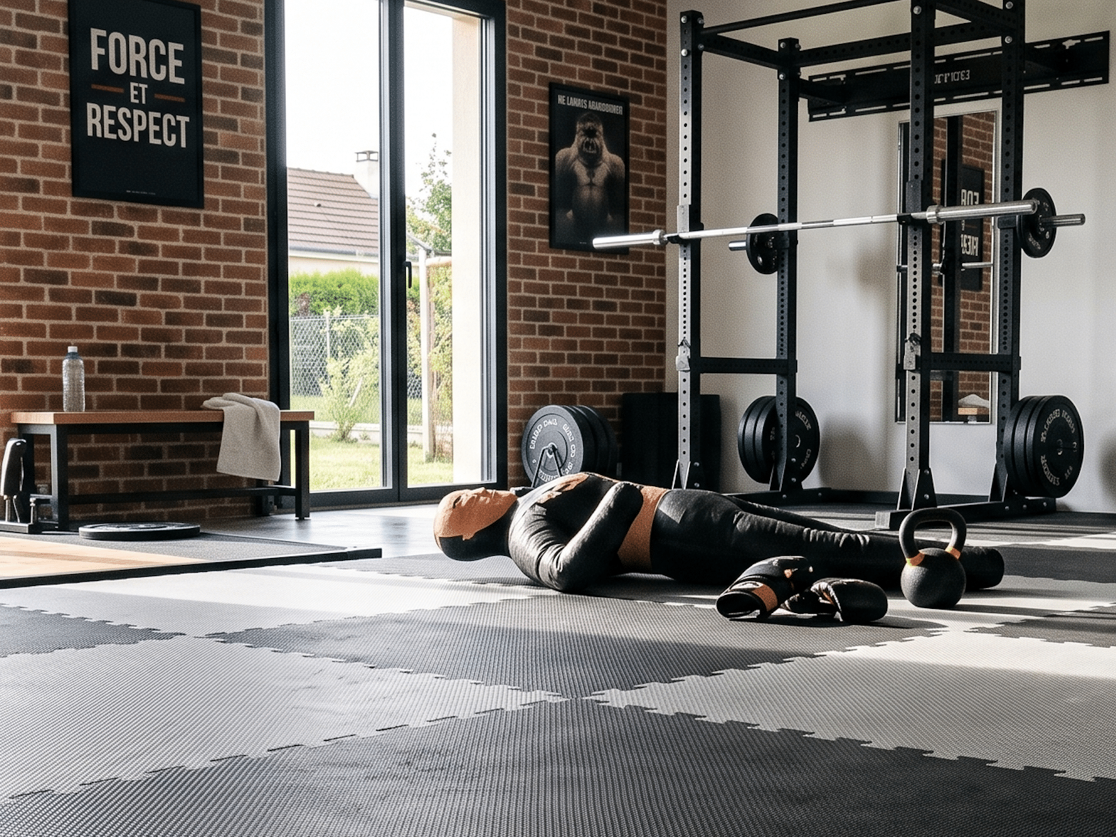 Homme à la salle de sport