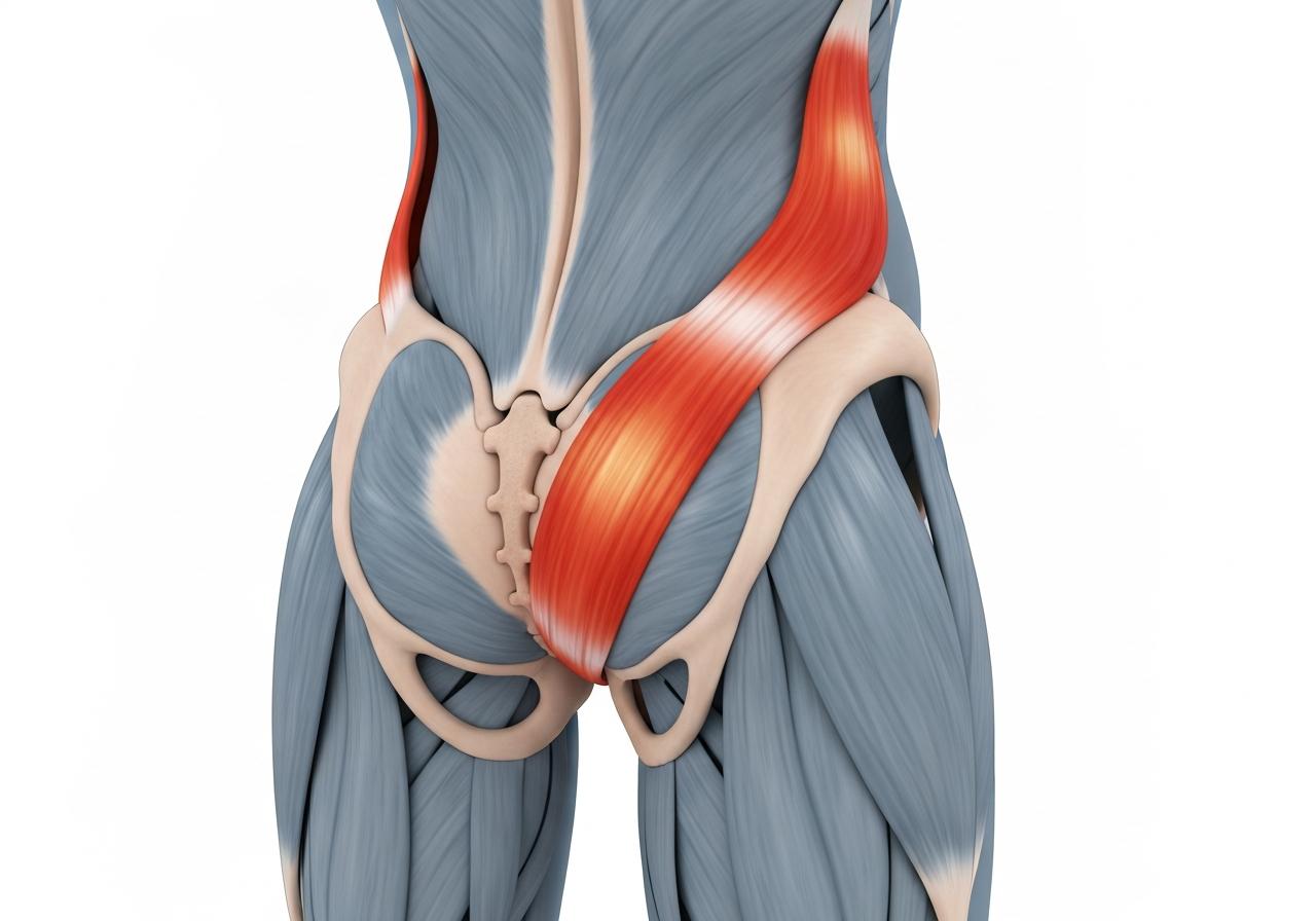 Muscle piriforme anatomie vue postérieure bassin