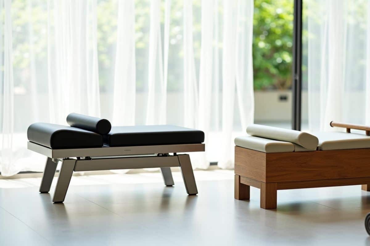 deux appareils de pilates dans studio