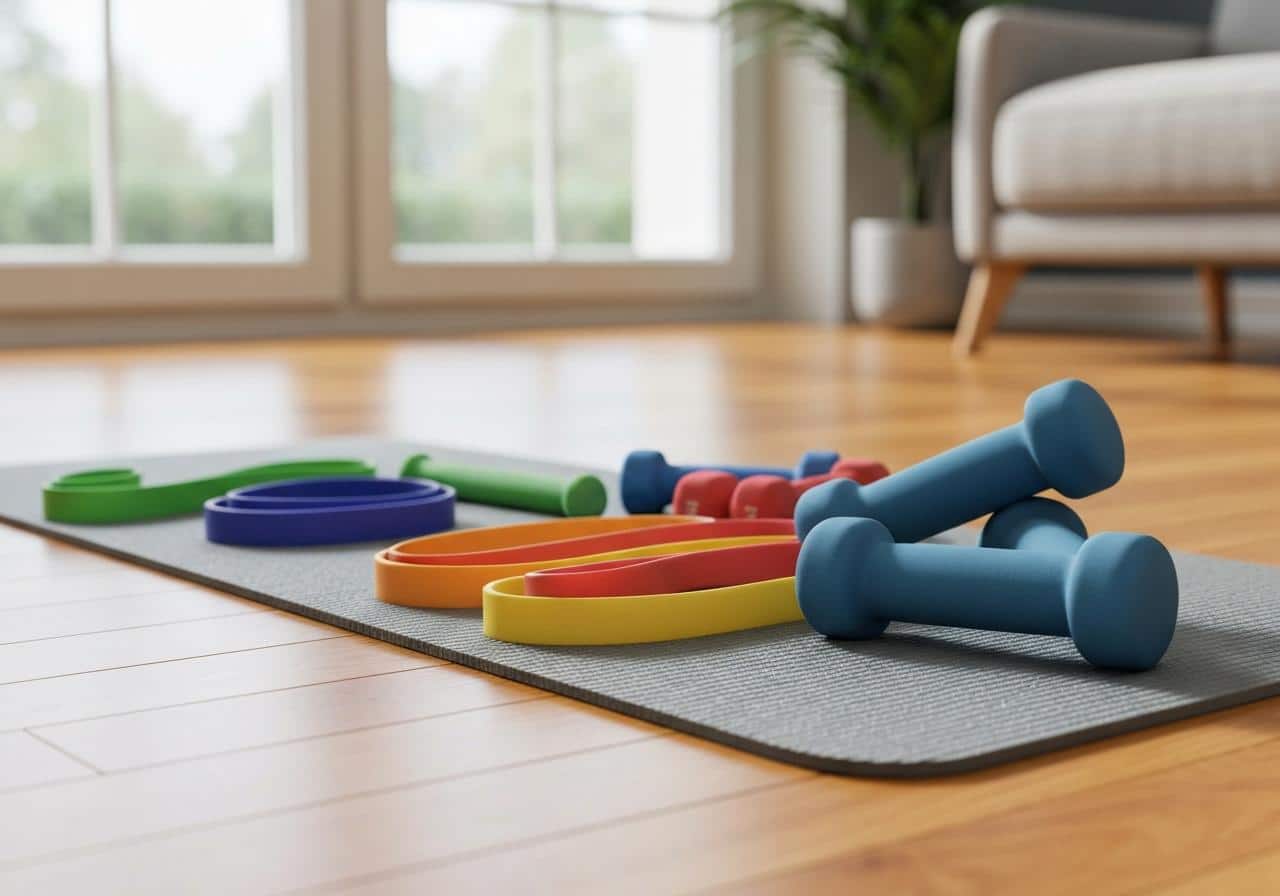 Équipement fitness léger pour seniors à domicile