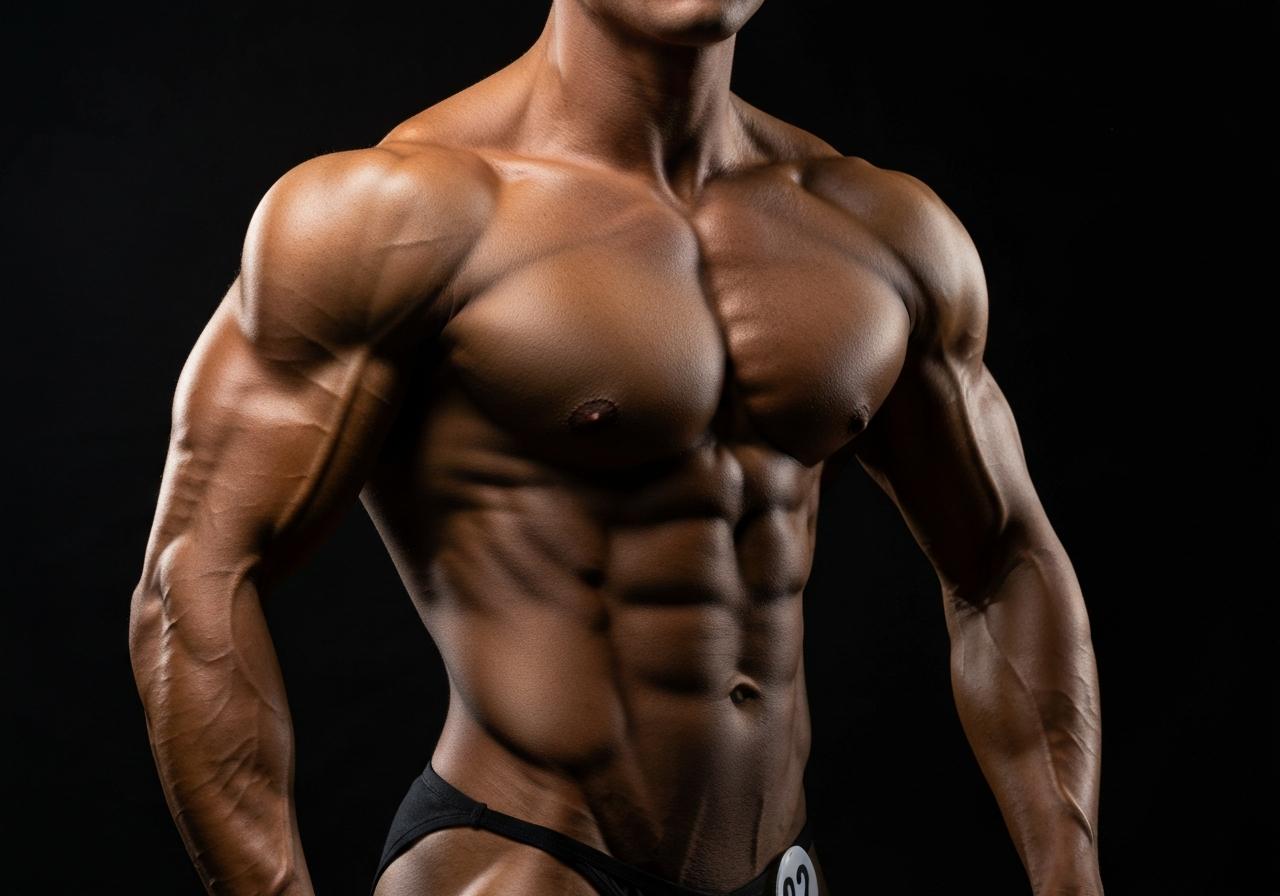Taille de guêpe et V-shape en bodybuilding, vue de dos