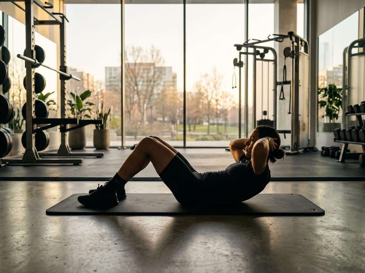 Exercices abdos salle de sport