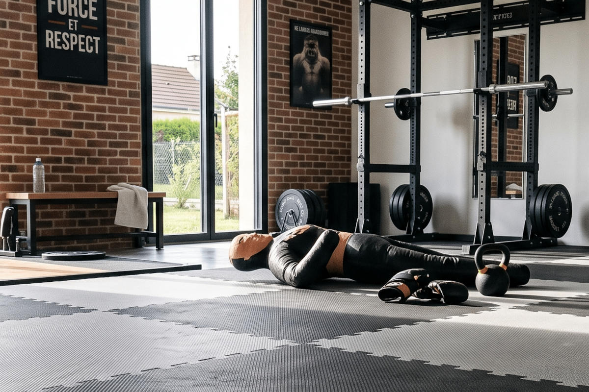 Homme à la salle de sport